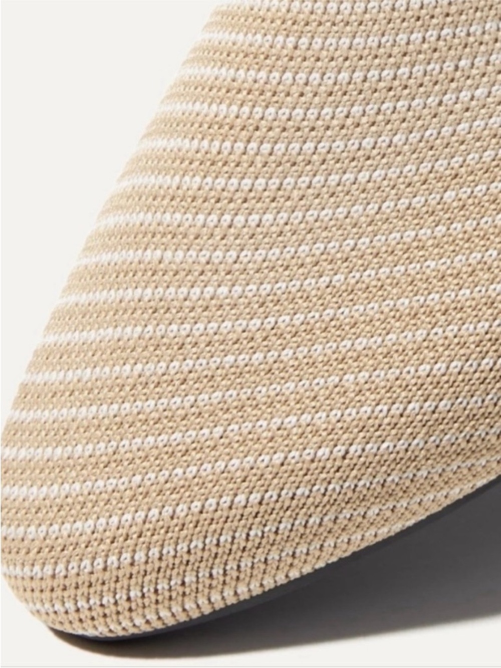 Rothy's Beige Knit Flats with Blue Heel Trim - Picture 9 of 15